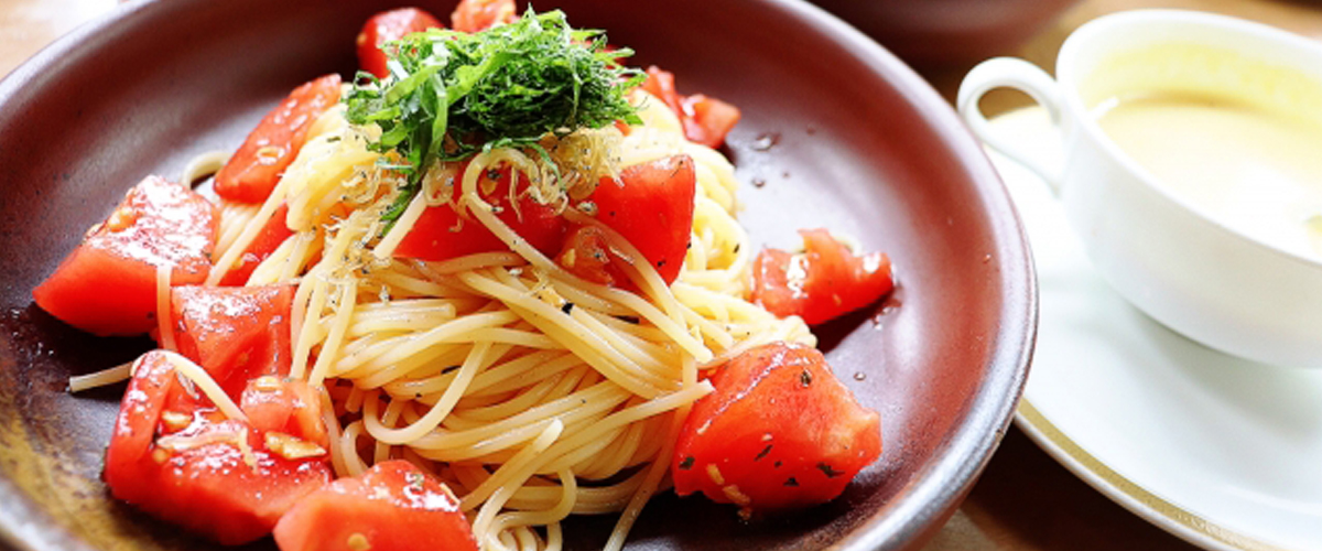 有機栽培トマトの冷製パスタ
		